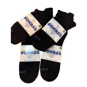 Brand New Bombas Men's Size XL Black Arch Support Cushioned Crew Socks Lot of 3